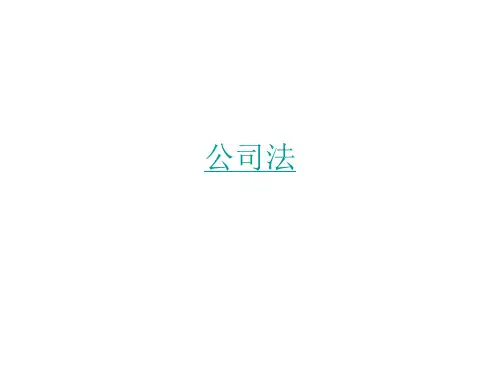 公司法ppt课件