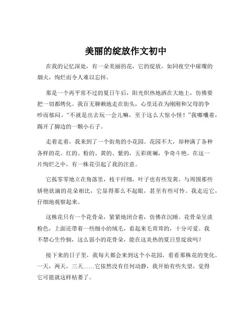 美丽的绽放作文初中