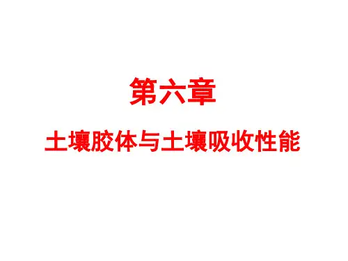 土壤胶体和土壤的吸收性能