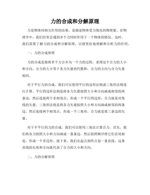 力的合成和分解原理