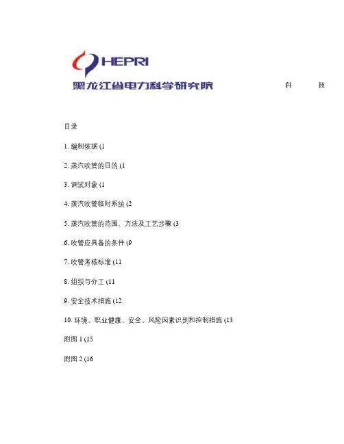 锅炉蒸汽吹管调试方案(内容).