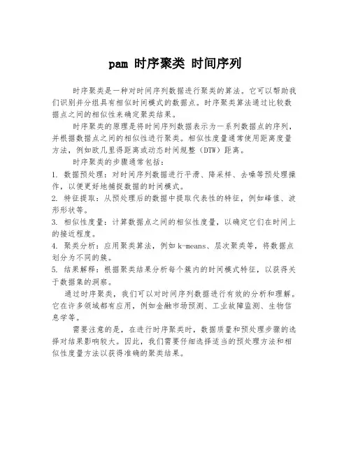 pam 时序聚类 时间序列