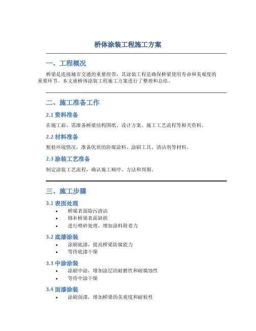 桥体涂装工程施工方案