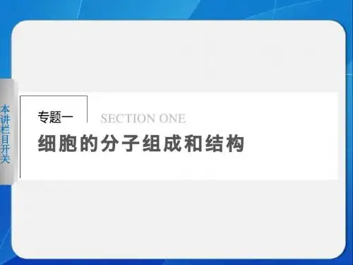 1-1专题一_第一讲_细胞的分子组成_课件_Hooker