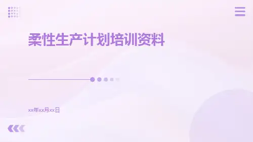 柔性生产计划培训资料