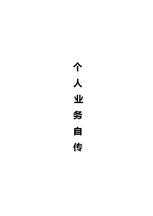 个人自传