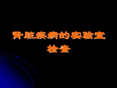 分享肾脏疾病的实验室检查ppt课件