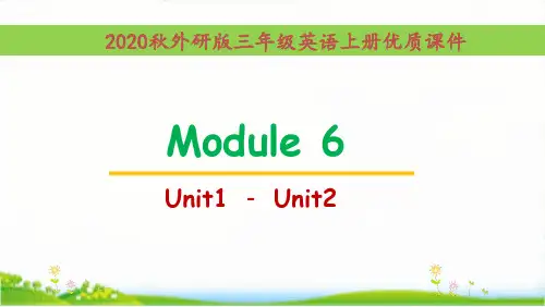 外研版[三起点]英语三年级上册Module6单元全套课件