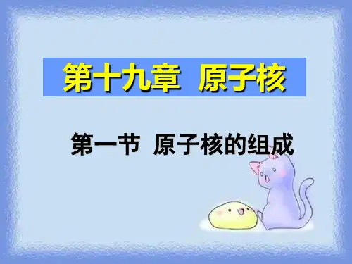 2023人教版选修(3-5)《原子核的组成》ppt
