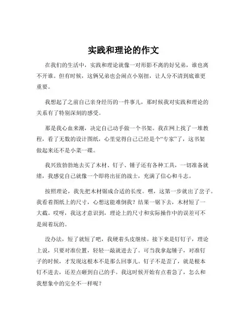 实践和理论的作文