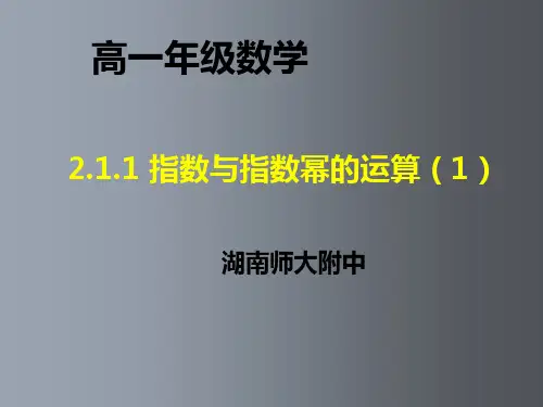 高一数学 指数与指数幂的运算1 (2)