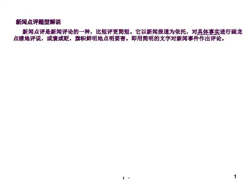 新闻点评示例ppt课件
