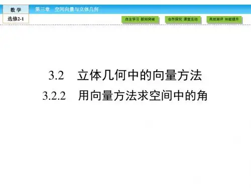 (人教版)高中数学选修2-1课件：第3章 空间向量与立体几何3.2.2
