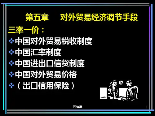 第五章中国对外贸易经济调节手段PPT课件