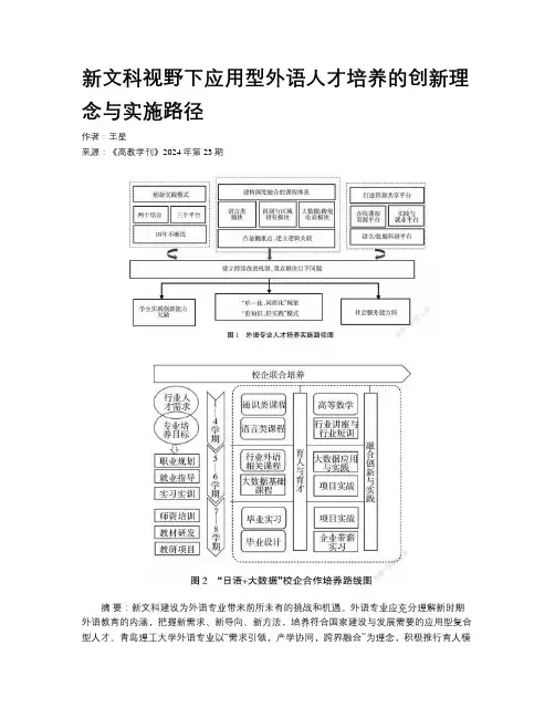 新文科视野下应用型外语人才培养的创新理念与实施路径