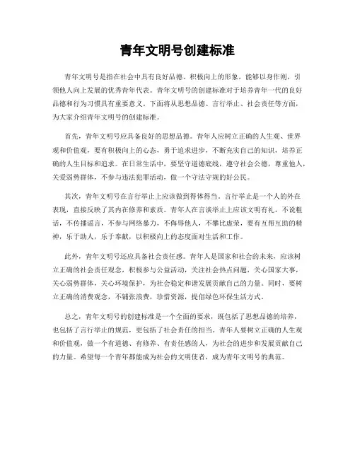 青年文明号创建标准