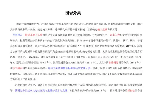 围岩分类