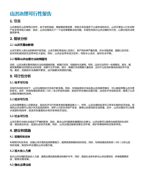山洪治理可行性报告