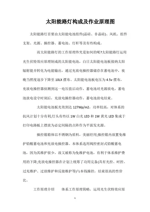 太阳能路灯构成及作业原理图