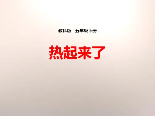 教科版五年级下册科学《热起来了》热说课教学课件