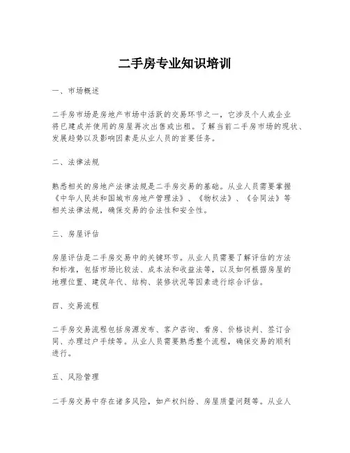二手房专业知识培训