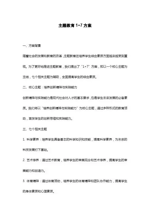 主题教育1+7方案