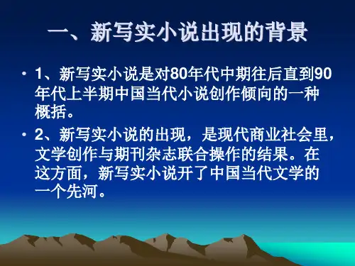 9新写实小说