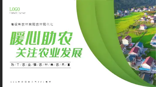 暖心助农关注农业发展宣传PPT