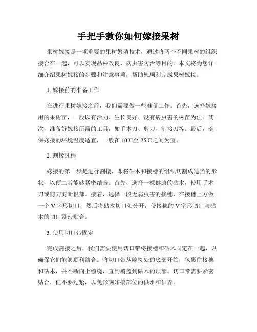 手把手教你如何嫁接果树