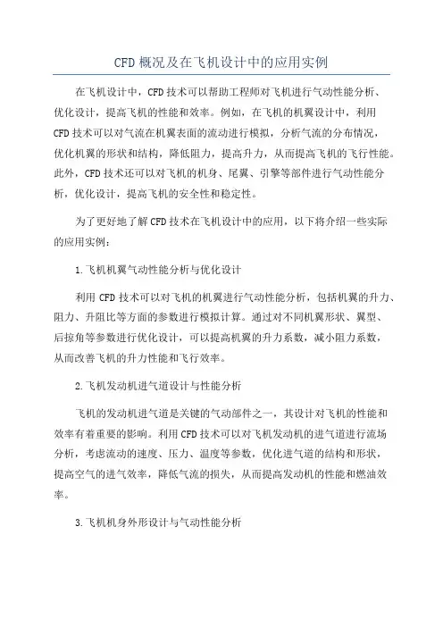 CFD概况及在飞机设计中的应用实例