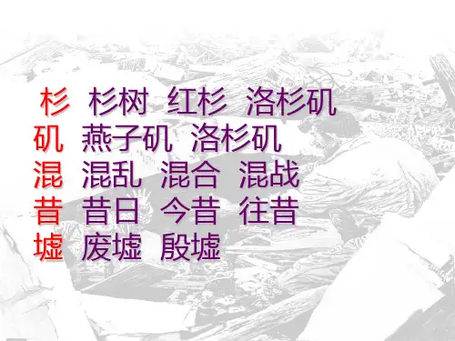 地震中的父与子生字ppt课件