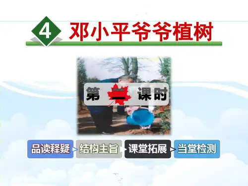 部编版二年级下册语文《邓小平爷爷植树》PPT课件(第二课时)