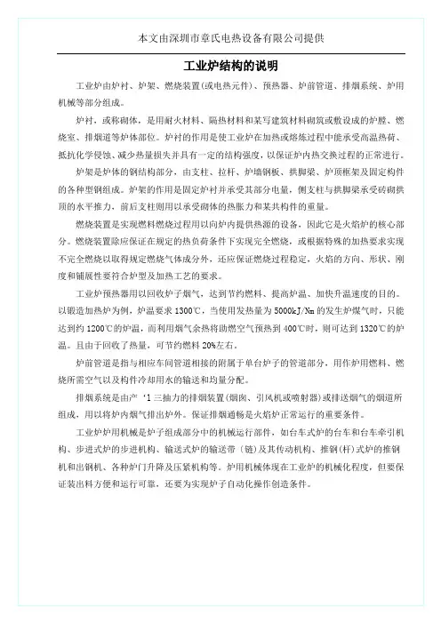 工业炉结构的说明