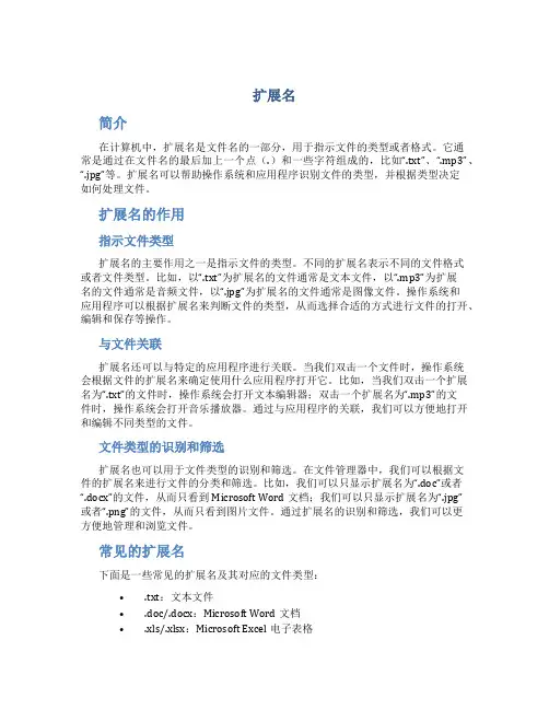 扩展名_精品文档