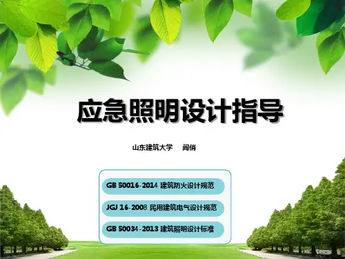 应急照明设计指导-毕业设计用