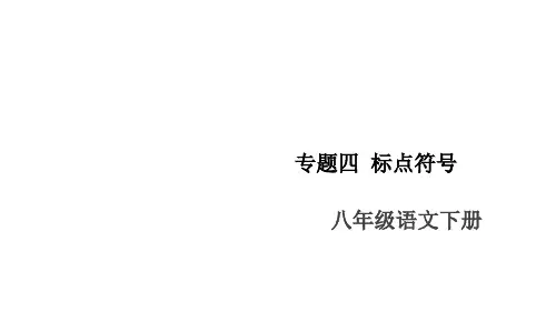 人教统编版八年级下册语文作业课件 专题四 标点符号