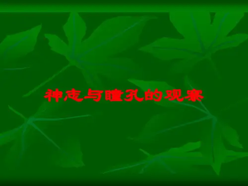 神志与瞳孔的观察培训课件