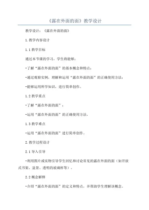 《露在外面的面》教学设计