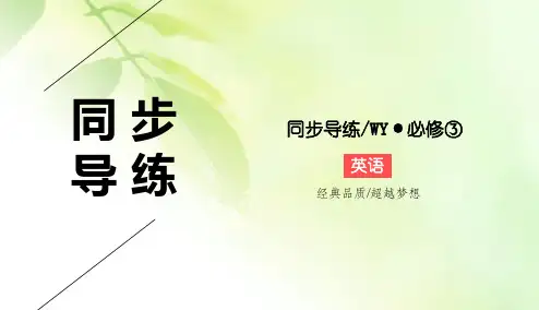2019-2020学年外研版高中英语必修三同步课件：Module 4 Sandstorms in Asia4-2