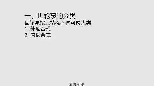 外啮合齿轮泵工作动画PPT课件
