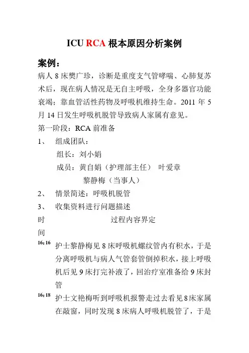 ICU根本原因分析法Microsoft Word 文档