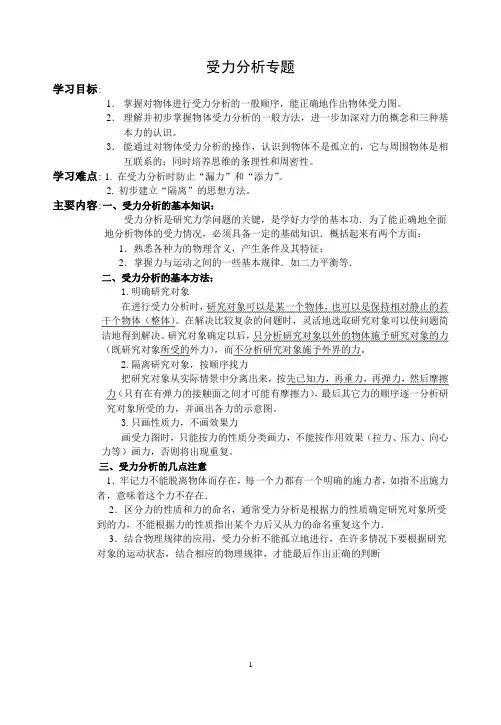 高中物理必修一精华知识点