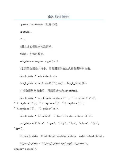 ddx指标源码