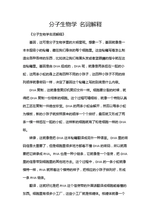 分子生物学 名词解释