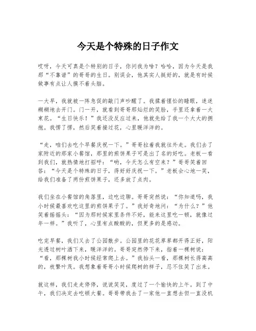 今天是个特殊的日子作文