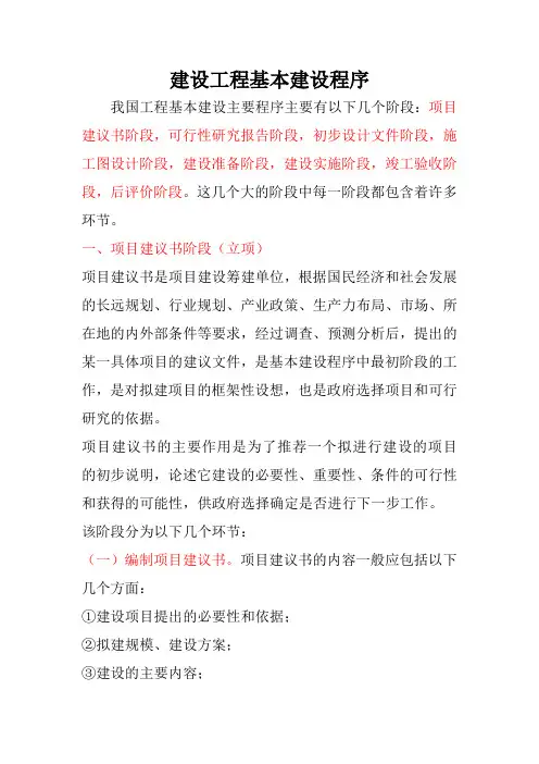 建设工程基本建设程序(十分全面)83591