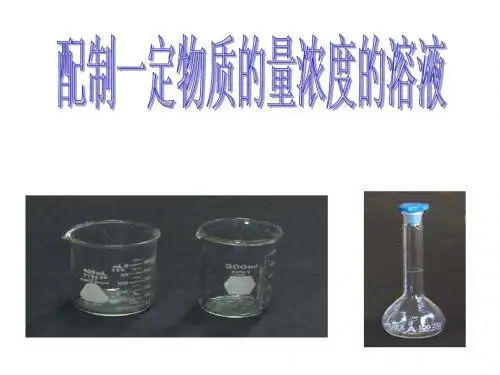 配制一定物质的量浓度的溶液
