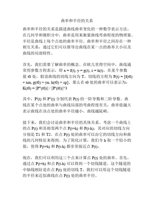 曲率和半径的关系