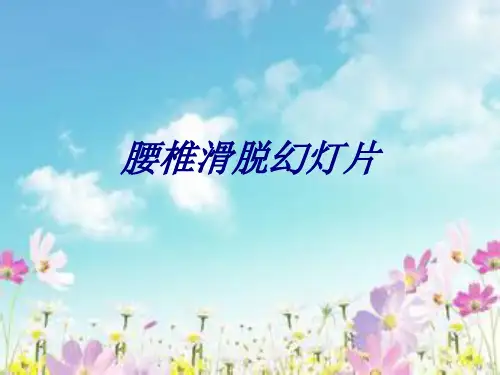 腰椎滑脱幻灯片讲义