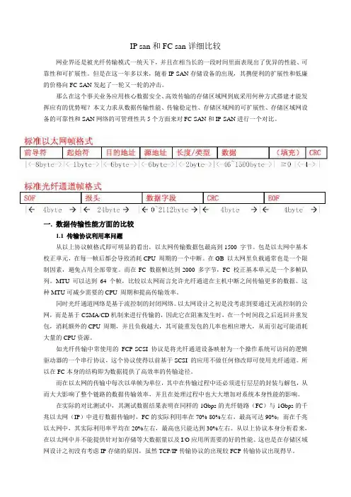 IP san和FC san详细比较